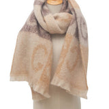 LETTER JACQUARD SCARF WINTER SHORT FRINGE WRAP_CWASC0863