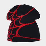 OUTDOOR SPIDER WEB JACQUARD KNITTED HAT_CWAH1599