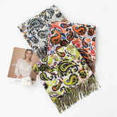 SOFT PAISLEY SCARF ELEGANT TASSEL WRAP FOR WOMEN_CWASC0920