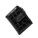 Minimalist Croc Pu Mini Zipper Wallet_Cwab06266