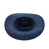 Unisex Soft Suede Western Cowboy Fedora Hat_Cwah04365