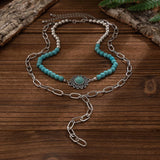 FASHIONABLE AND SIMPLE MULTI LAYER ALLOY NECKLACE_CWMM3188