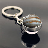 DOUBLE SIDED GLASS BALL KEYCHAIN PENDANT JEWELRY_CWMM0492