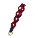 DAISY WRIST STRAP NORDIC WOVEN KEYCHAIN PENDANT_CWAB5023