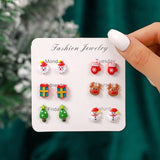 CHRISTMAS NEW CREATIVE CARTOON EARRING COMBINATION_CWMM2613