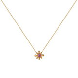 DELICATE SMALL SOLID COLOR SUNFLOWER NECKLACE_CWMM5553