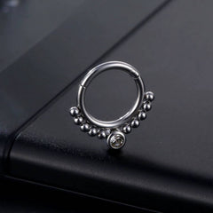 GEOMETRIC TITANIUM NOSE STUD WITH ZIRCON_CWMM9527