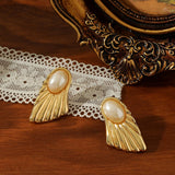 Vintage Highlight Bead Titanium Steel Earrings_Cwmm3670