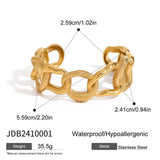 IRREGULAR CHAIN 18K GOLD STAINLESS STEEL BRACELET_CWAJE4672