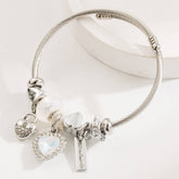 STAINLESS STEEL BEADED BRACELET WITH HEART CHARM_CWMM8508