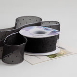 POLKA DOT FLOCKING RIBBON HANDMADE DIY BOW RIBBON_CWMM5781