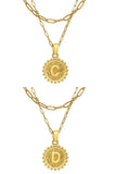 DOUBLE CHAIN INITIALS PENDANT NECKLACE_CWAJE106_B20621