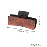 SUNFLOWER RETRO LETTERS WESTERN HAIR CLAW CLIPS_CWASC1623