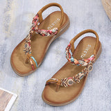 BOHEMIAN HAND WOVEN RIBBON RHINESTONE SANDALS_CWSHS0513