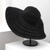 Summer Travel Straw Hat Women'S Large Brim Casual_Cwah1172