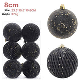 8CM 12PCS GLITTER XMAS BALL ORNAMENT SET_CWMM9871