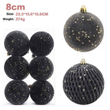 8CM 12PCS GLITTER XMAS BALL ORNAMENT SET_CWMM9871