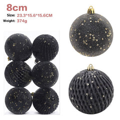 8CM 12PCS GLITTER XMAS BALL ORNAMENT SET_CWMM9871