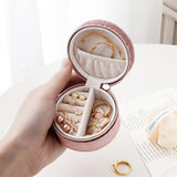 SIMPLE ROUND PORTABLE JEWELRY STORAGE BOX_CWMM1685