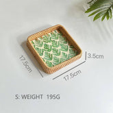 RATTAN COLORFUL SHELL CREATIVE HANDMADE FRUIT PLATE_CWMM4425