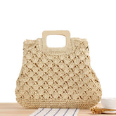 FAN FLOWER PORTABLE HOLLOW STRAW BAG_CWAB2121