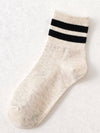 2 STRIPE COTTON MID SOCKS FOR WOMEN WHOLESALE_CWMS070