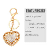 HEART SHAPED DIAMOND KEYCHAIN SPARKLES WITH LIGHT_CWAJE0950