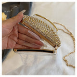 CELEBRITY EVENING BAG DIAMOND CHAIN CLUTCH_CWAB3255