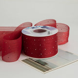 SILVER DOT HOT DIAMOND RIBBON BOW DIY RIBBON_CWMM5773