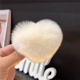 CUTE REX RABBIT HEART HAIR CLIP FLUFFY BB PIN_CWAHA3309