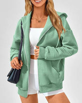 Solid Color Casual Seasonal Zipper Casual Jacket