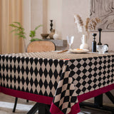 CHECKERBOARD TABLECLOTH SUEDE TABLECLOTH_CWMM0973