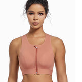 Women Running Zipper Push-Up Yoga Bra_Cwmu0308