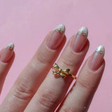 CREATIVE PAINTED DESIGN BOW RING_CWMM5531