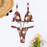 Womens Printed Bikini Two Piece Swimsuit