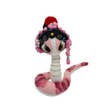 INDIGO DYED FLOWER DAN WITH SNAKE EMBROIDERY DOLL_CWMM6060