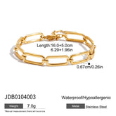 CLASSIC 18K GOLD PAPERCLIP HOLLOW CHAIN BRACELET_CWAJE4637