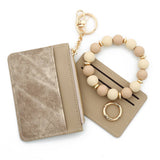 CHIC PU WALLET WITH SILICONE BEAD BRACELETCARD CASE_CWAB4954