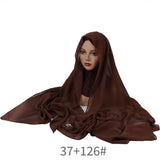 CLASSIC SOLID COLOR PEARL CHIFFON ETHNIC HEADSCARF_CWASC2449