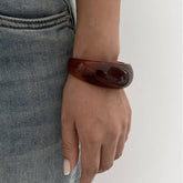 Textured Irregular Acrylic Cuff Bracelet_Cwmm3087