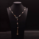 LONG BRAIDED FRESHWATER PEARL SWEATER NECKLACE_CWAJE3887