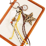 RETRO LEOPARD STAR KEYCHAIN WITH BEADS CHIP_CWMM7624