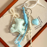 STYLISH BEAR KEYCHAIN WITH HEART BOW ACCENT_CWMM7761
