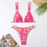 PRINTED BIKINI SET SEXY DOUBLE STRAP SWIMSUIT_CWMW0914