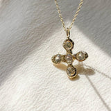ROSE CROSS HALLOWEEN PENDANT NECKLACE_CWAJE1615