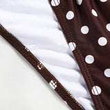 NEW BANDEAU STRAP SOLID COLOR SPLIT SWIMSUIT_CWMW0248