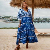 RAYON TIE DYE BEACH KIMONO BIKINI COVER UP_CWMM6155