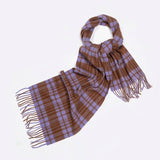 100% WOOL PLAID SCARF UNISEX WARM WINTER WRAP_CWASC2346