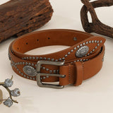 COWBOY STYLE BEADED RETRO PUNK STYLE RIVET BELT_CWMM3953