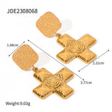 SIMPLE AND STYLISH 18K GOLD SPIRAL EARRINGS_CWASC1661